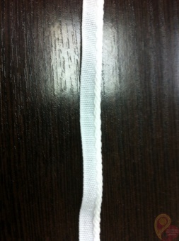 Кант одеяльный 12 мм (полиэфирный) белый (уп.≈800 м) фото